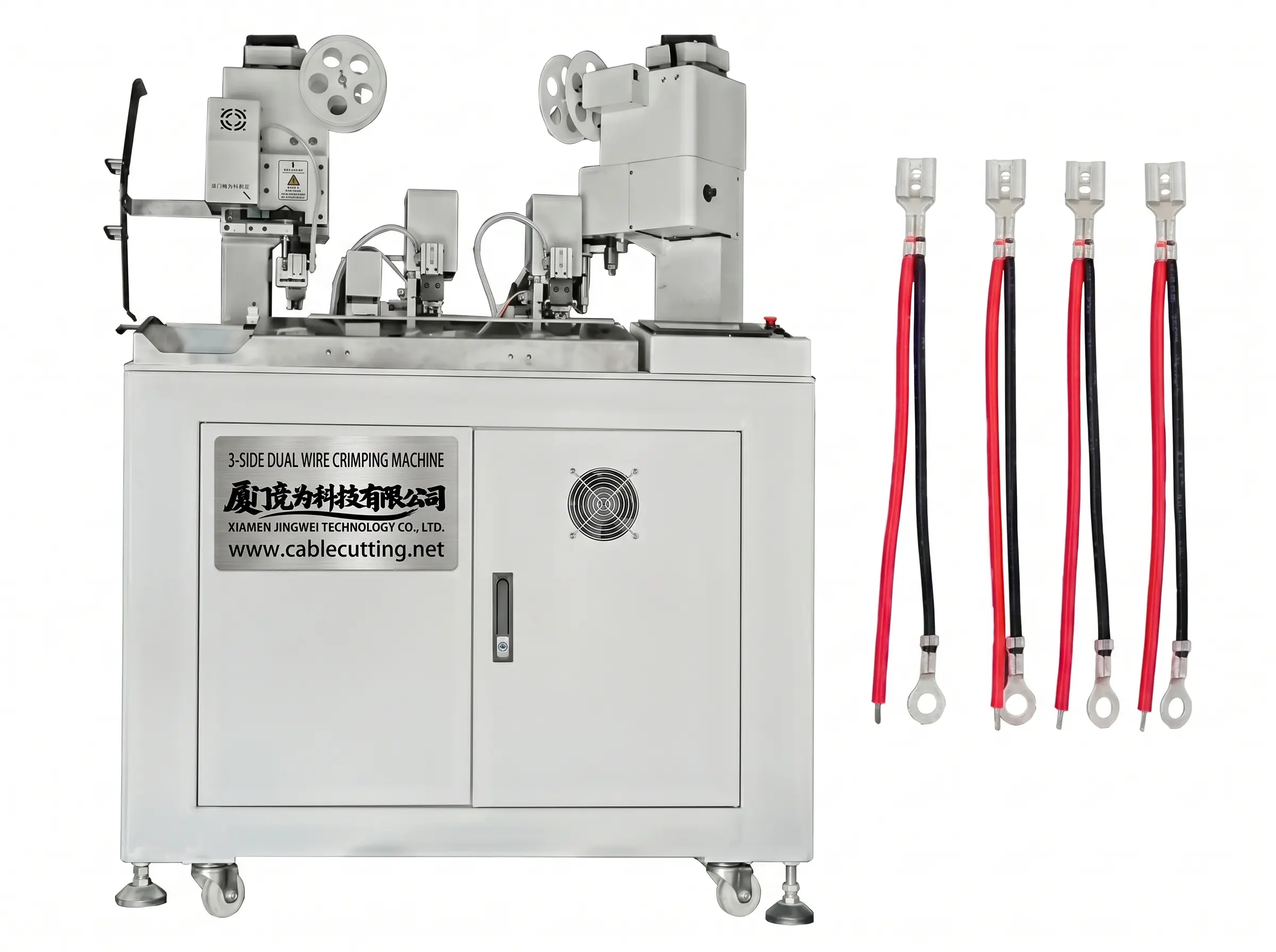 Automatische Drei-Seiten-Doppeldraht-Crimp-Maschine WPM-038F | Hochpräzise & Effizient von JINGWEI