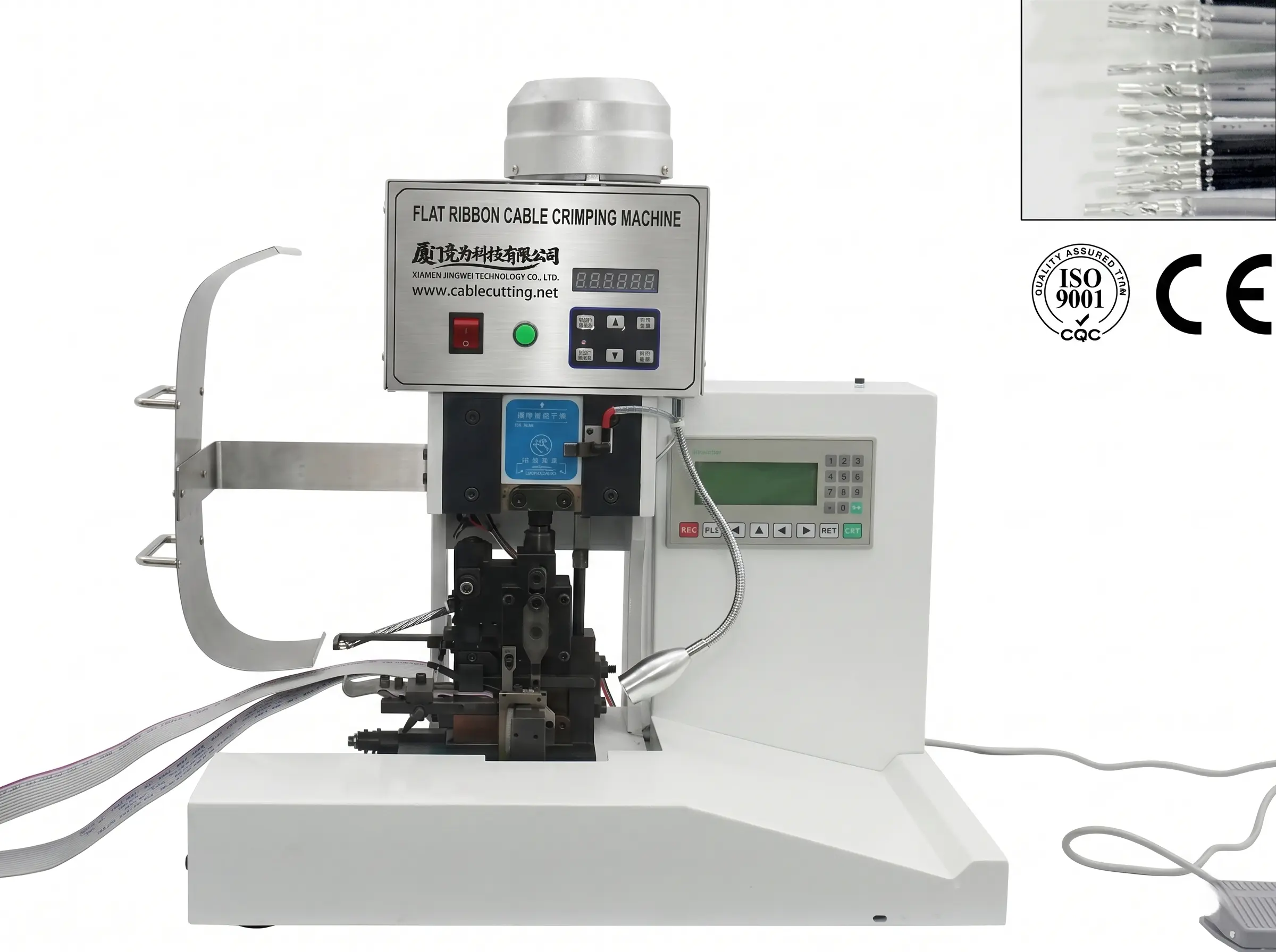 Halbautomatische Flachbandkabel-Crimpmaschine WPM-FCCM-18 – Präzise & Effizient
