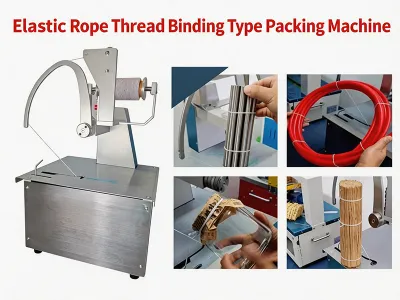 Automatische Bindemaschine für Blumen- und Gemüsebündelung - Elastikseil-Fadenbindetyp Verpackungsmaschine JW-ERTB