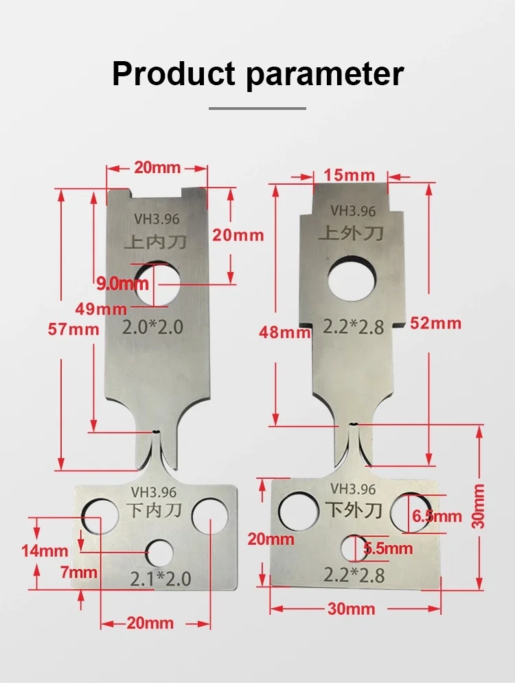 OTP Wolframstahlklinge für Terminal-Crimpmaschine, Terminal-Maschinenklinge, OTP-Klinge, Drahtstreifen- und Crimpmaschinenmatrizen, Montagemesser für Crimpmaschine, Crimpmesser