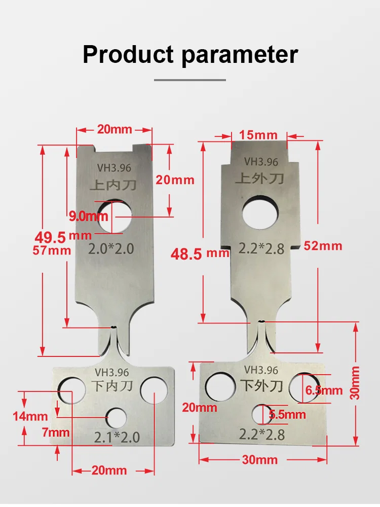 Klemmen Crimpen Form Klinge Maschinensätze Terminal Applikator Klingen für Dupont 2.0 und 2.54 Klemmen Messing Pressmatrize