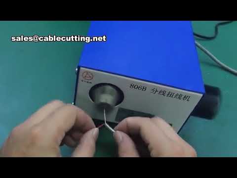Bürsten-Schirmdraht-Splitting- und Verdrillmaschine für Geflechtkabel – Abisolieren & Verdrillen