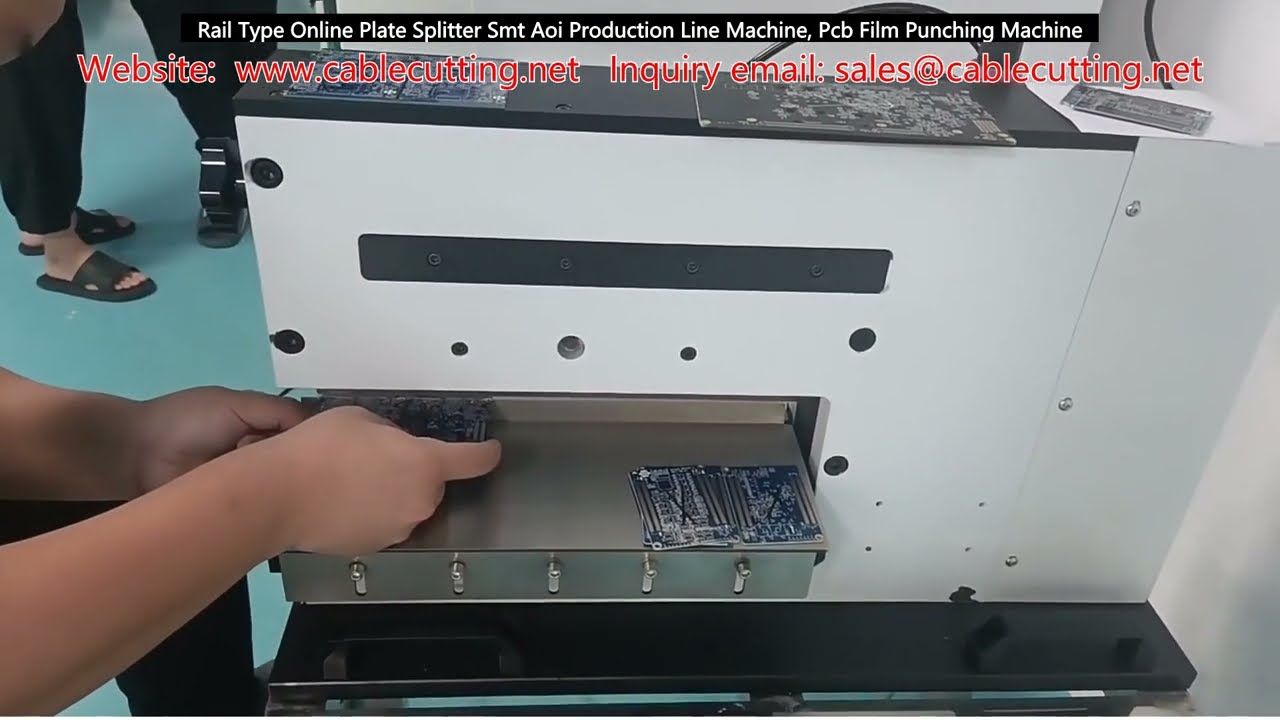 Schienen-Typ Online-Plattensplitter für SMT-AOI-Produktionslinie | PCB-Folien-Stanzmaschine