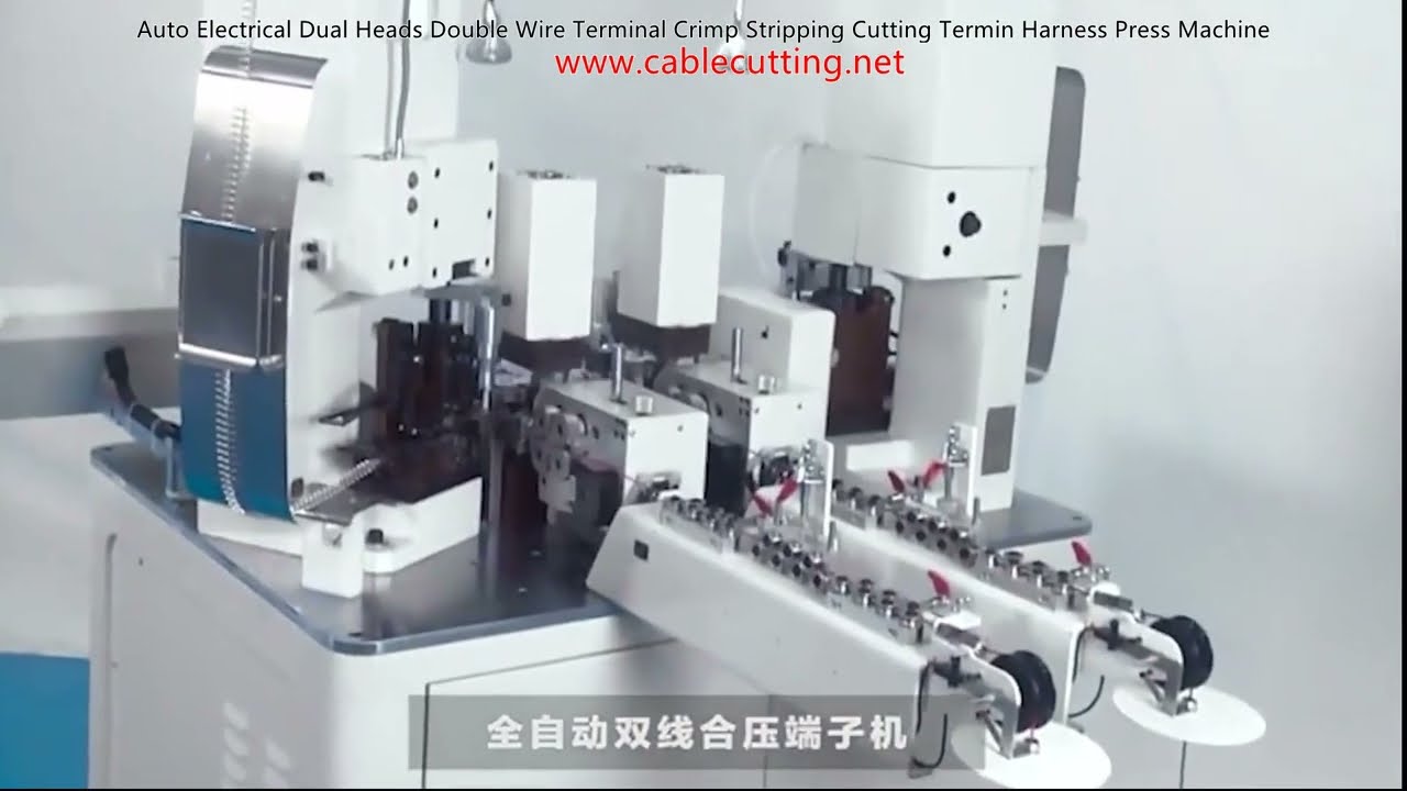 Automatische Doppelkopf-Crimp- und Abisolier-Maschine für Kabelbäume – Effiziente Terminals Verarbeitung