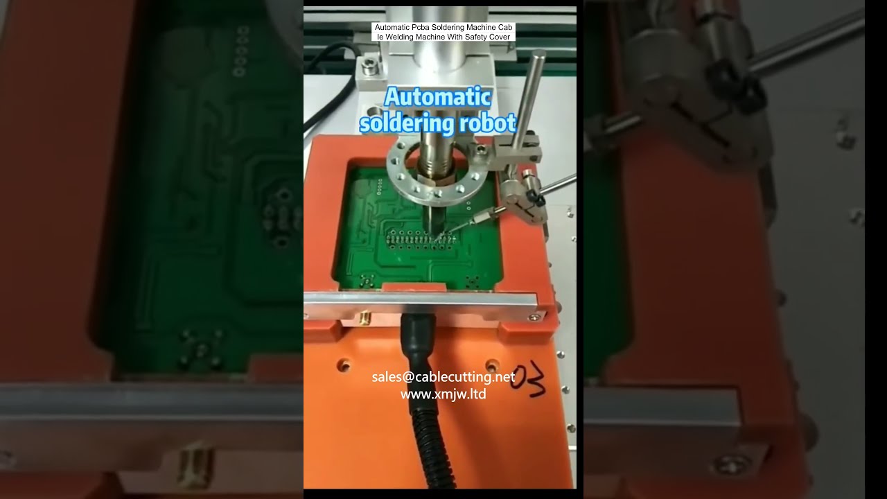 Automatische PCBA-Löt- und Kabel-Schweißmaschine mit Sicherheitsabdeckung