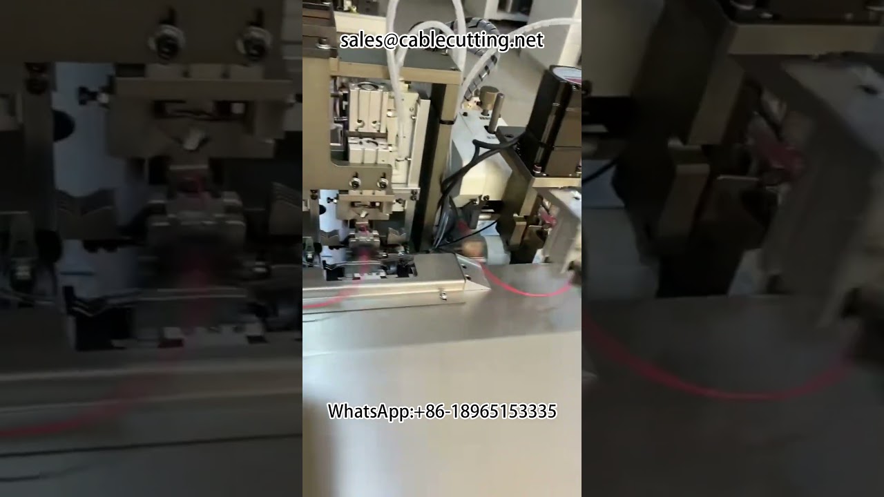 Doppelseitige Schrumpfschlauch-Crimpmaschine für Kabelbäume | Automatisierte Durchführungsmaschine