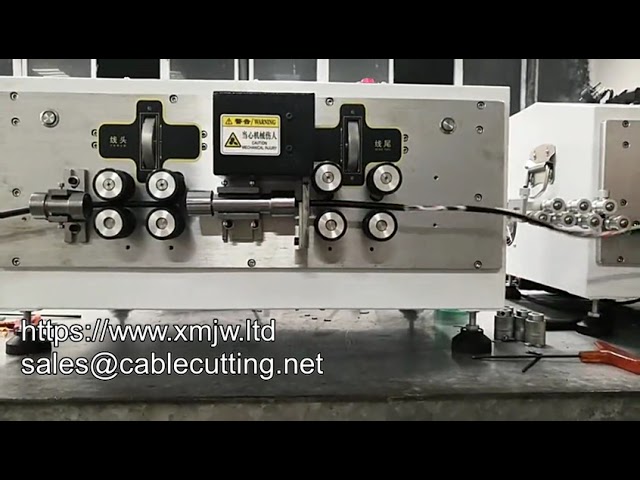 Automatische Abisolier- und Schneidemaschine für 25 mm² Silikonkabel | Rundkabel-Abisolierung für den Haushalt