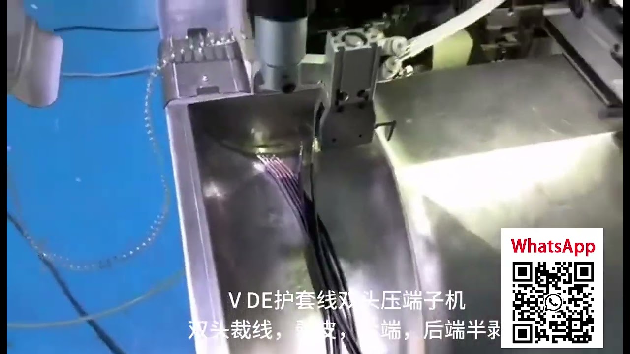 Automatische Doppelkopf-Crimpmaschine für VDE-ummantelte Kabel – Herstellerqualität
