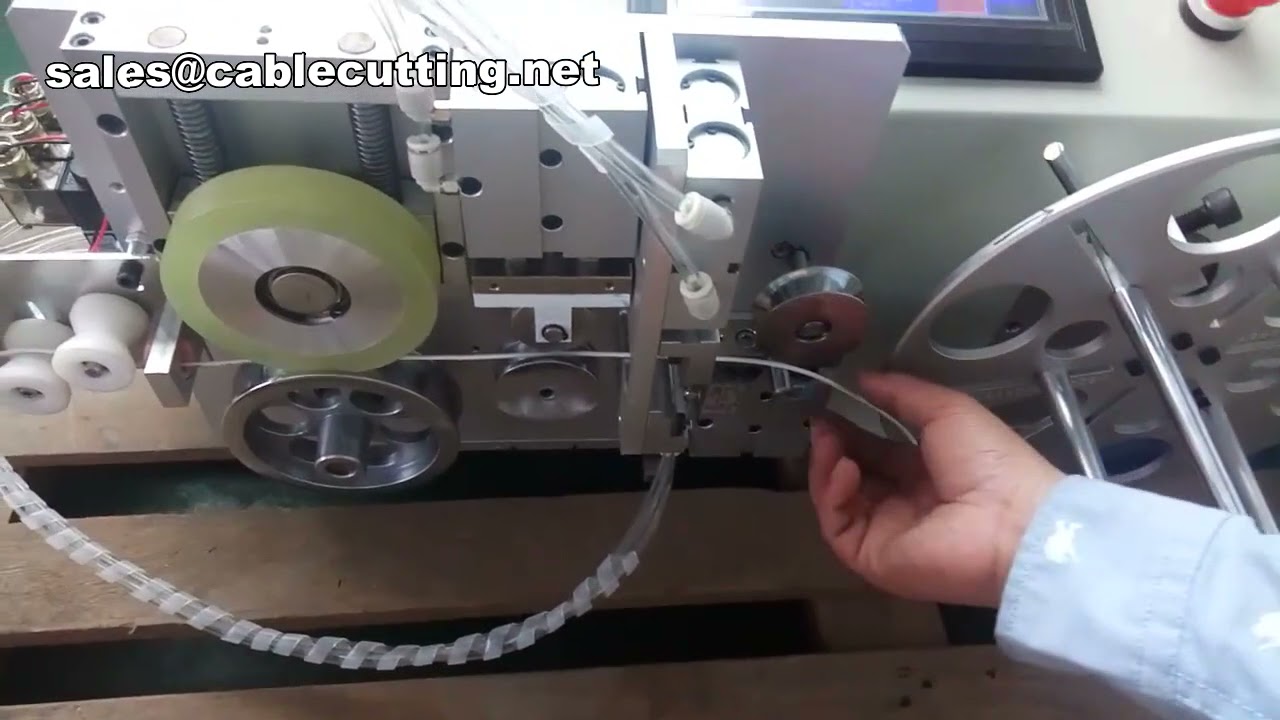 Präzise Kabelwickel- und Bindemaschine mit integriertem Meterzähler