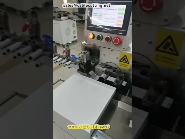 Automatische Doppelkopf-Crimp- und Tauchverzinnungsmaschine für Flachbandkabel