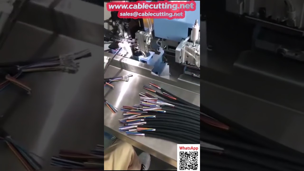Hocheffiziente Abisolier- und Crimpmaschine für 20-adrige mehradrige Kabel
