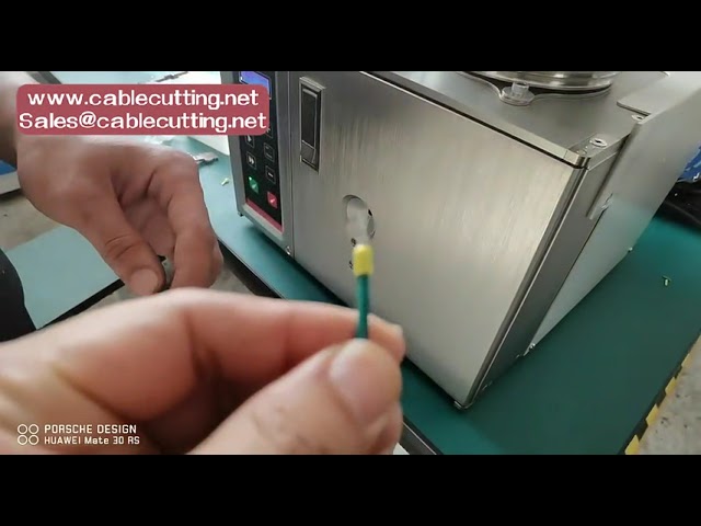 Semi-automatische Abisolier- und Crimpmaschine für vorisoliierte Aderendhülsen und Kabelendhülsen
