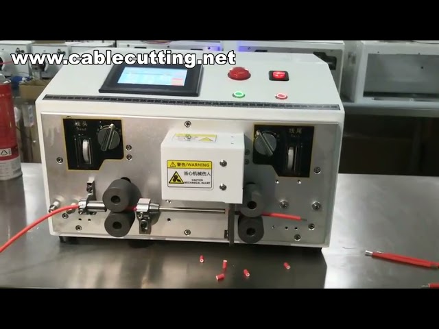 Automatische Doppelleitungs-Abisolier- und Schneidemaschine für Kabel – Effiziente Präzisionsbearbeitung