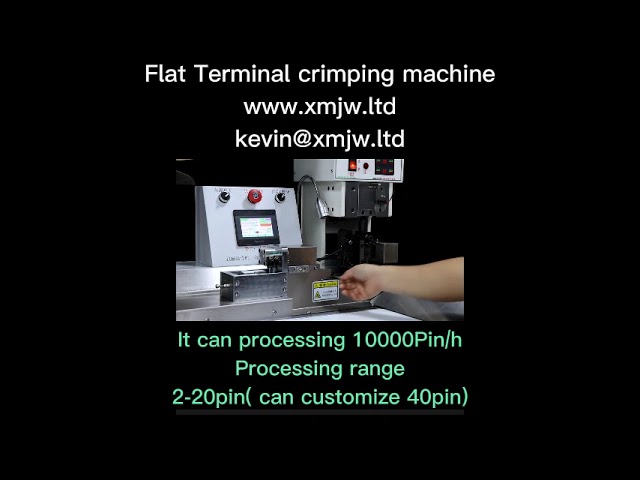 Präzise Flachstecker-Crimpmaschine für die automatisierte Kabelverarbeitung