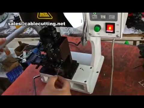 Kabelschuh-Crimpmaschine für elektrische Kabel und Drahtanschlüsse – Quetschverbinder-Maschine in Aktion