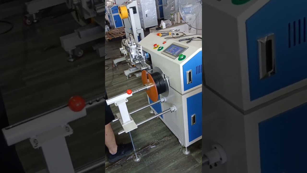 Elektrische Kabelverarbeitungsmaschine: Messen, Querschneiden, Wickeln & Aufwickeln | Fabrikautomation #Maschine #Fabrik