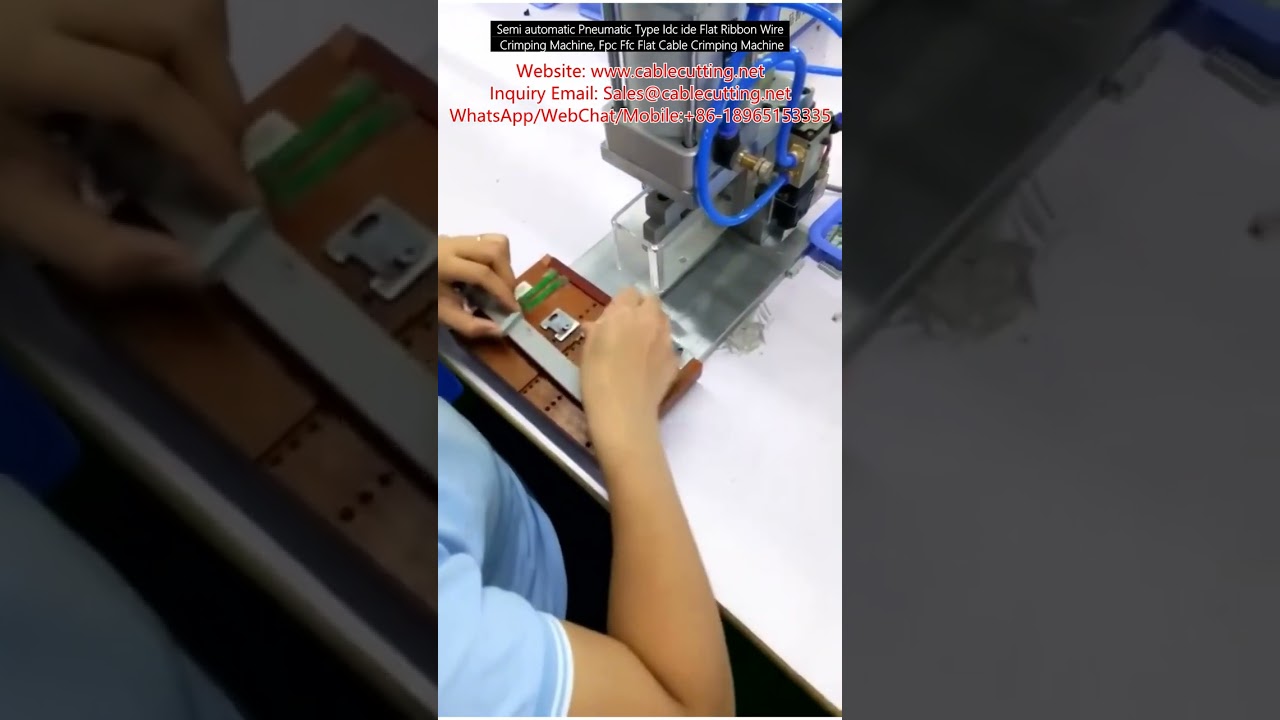 Halbautomatische pneumatische Crimpmaschine für IDC/IDE-Flachbandkabel und FFC/FPC-Flachkabel