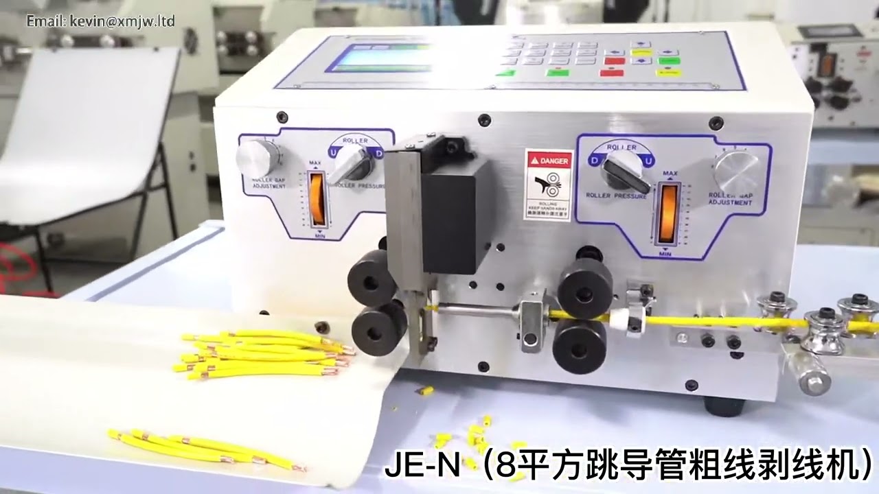 SWT-508-JE Kabelschneid- und Abisolier-Maschine für AWG 8-28, 0,1-8 mm² mit Drahtrichter & Touchscreen