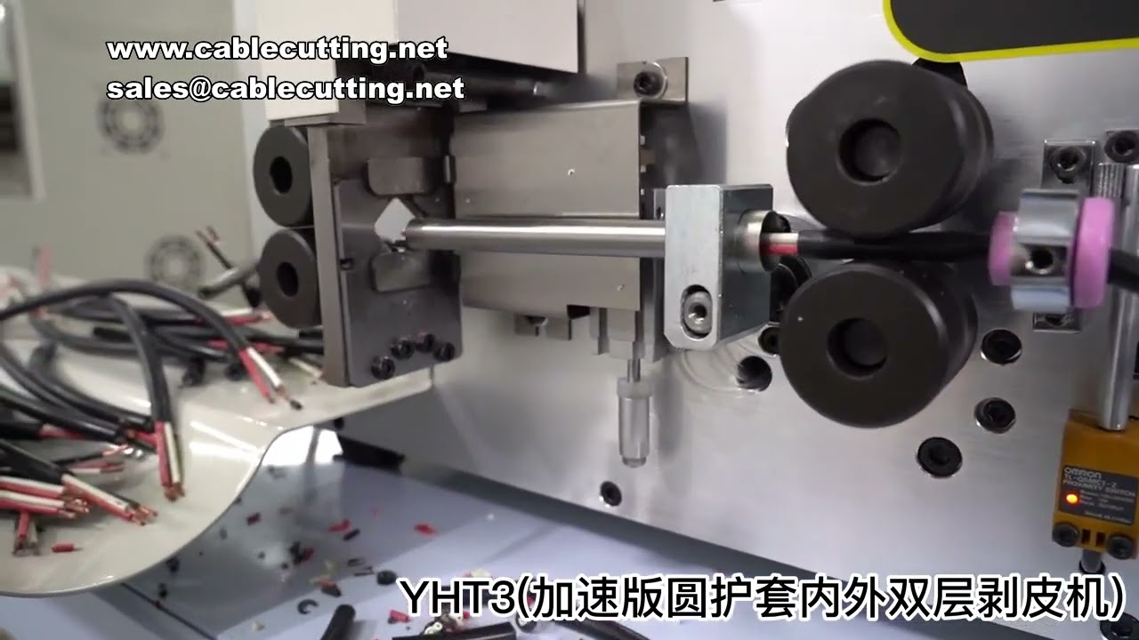 YHT-3 Draht-Abisolier- und Schneidemaschine: Doppelrunde 234 Adern Kabelmantel Entferner & Cutter