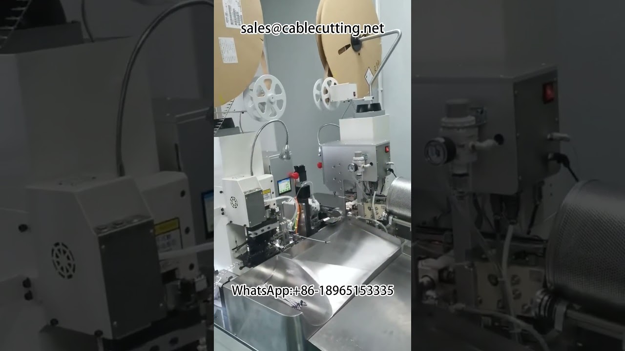 Doppelkopf-Crimp-Maschine für wasserdichte Steckverbinder | Automatisierte Kabelbaumverarbeitung