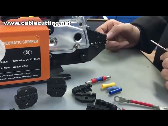 Pneumatische Drahtkabel-Crimpmaschine | Kabelterminal-Crimper für industrielle Anwendungen