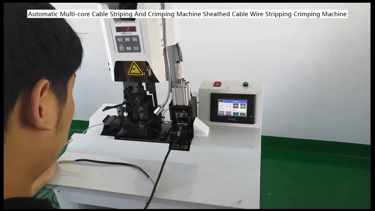 Automatische Mehrleiter-Kabelabisolier- und Crimpmaschine für ummantelte Kabel