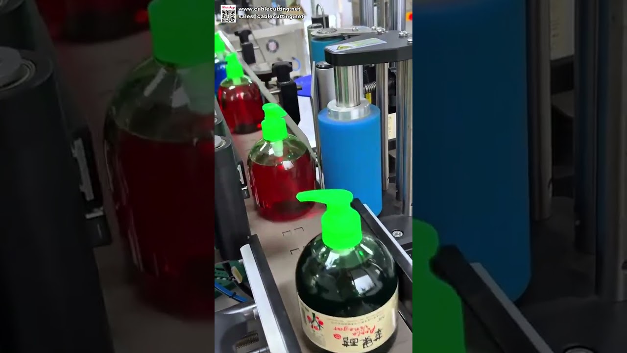 Hochgeschwindigkeits-Automatik-Rundflaschen-Etikettiermaschine – Industrieller Aufkleberspender für die Massenproduktion