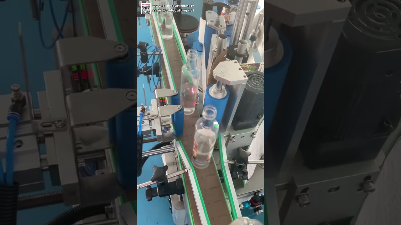Hochgeschwindigkeits-Etikettiermaschine für Rundflaschen | Automatischer Aufkleber-Spender für Glas & Kunststoff