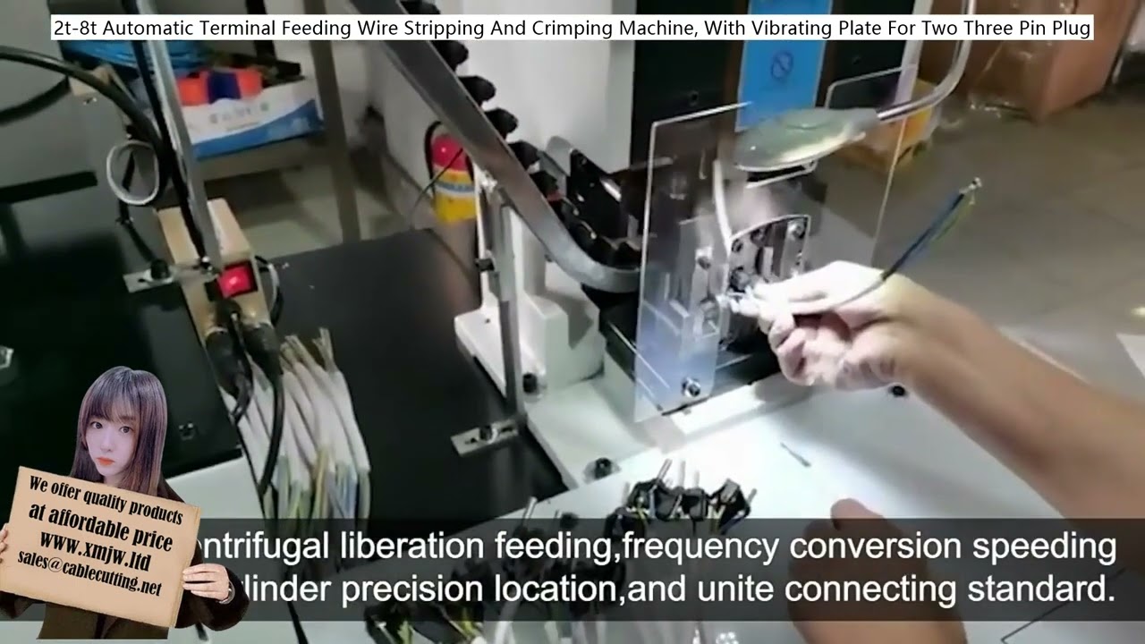 2T/8T Automatische Terminal-Zuführungs-, Abisolier- und Crimpmaschine mit Vibrationsplatte