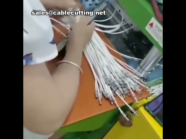Vertikale Spritzgießmaschine zur Formung von DC-Steckern und Kabeln aus PVC, TPE, PP, PE – Effizient & Präzise