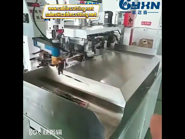 Automatische Kabelverarbeitungsmaschine: 2-8 Adern schneiden, abisolieren, crimpen & anpressen