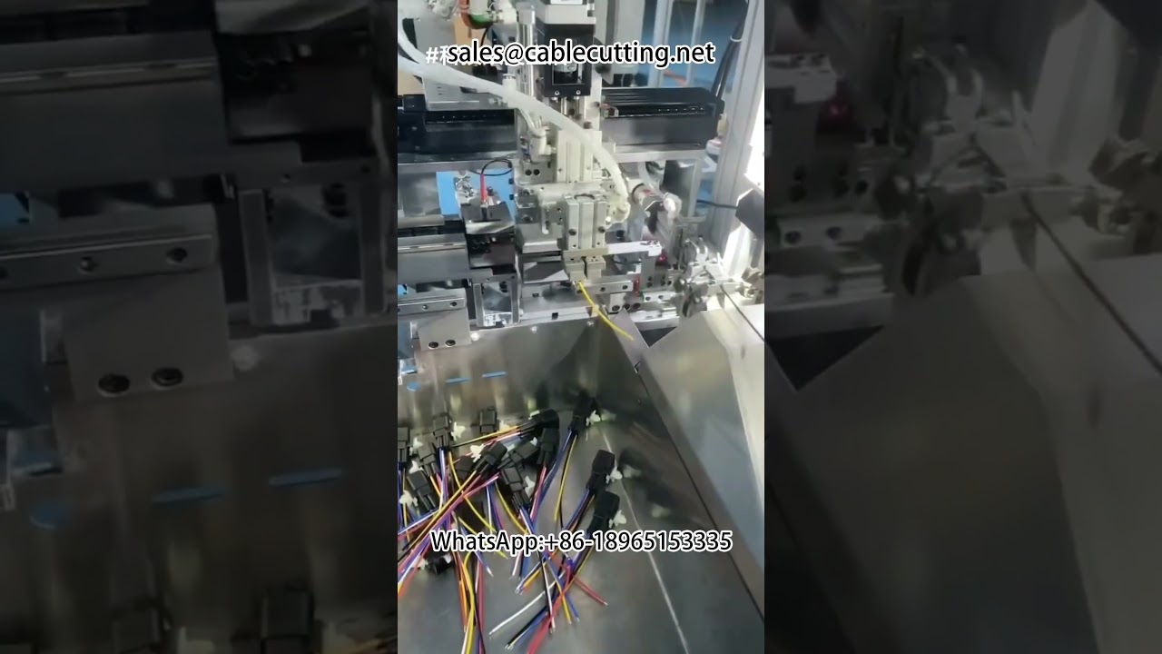 Automatische Einfädelmaschine für Kabelbaum-Montage – Kabel durch wasserdichte Stecker und Anschlussklemmen führen