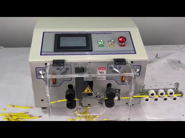 Automatische Kabelabisolier- und Schneidemaschine SWT-508 JE JES | 0-1,8 mm² (AWG8-28) mit Richtschnur