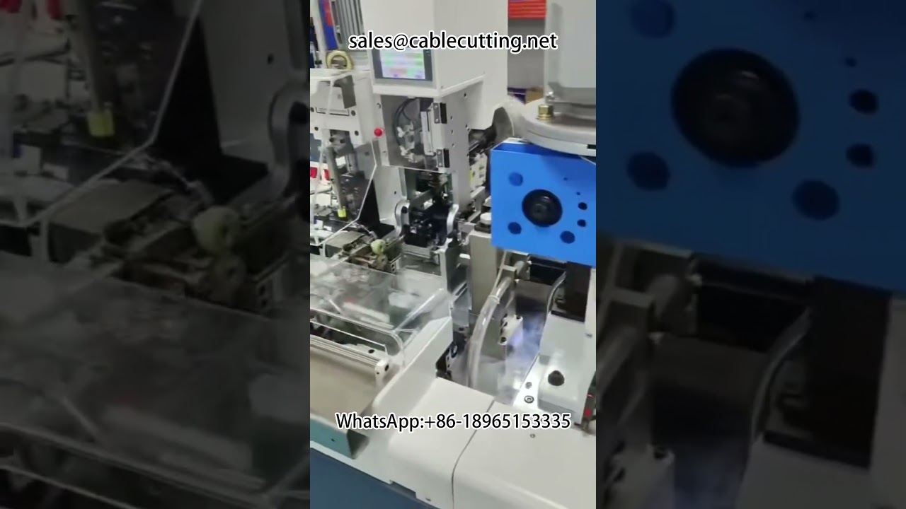 Wasserdichte Stecker & Doppelkopf-Crimpmaschine für Kabelbäume | Abisolier- und Pressautomat