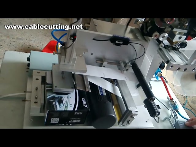 Halbautomatische Karten- und Rundflaschen-Etikettiermaschine mit Druckfunktion
