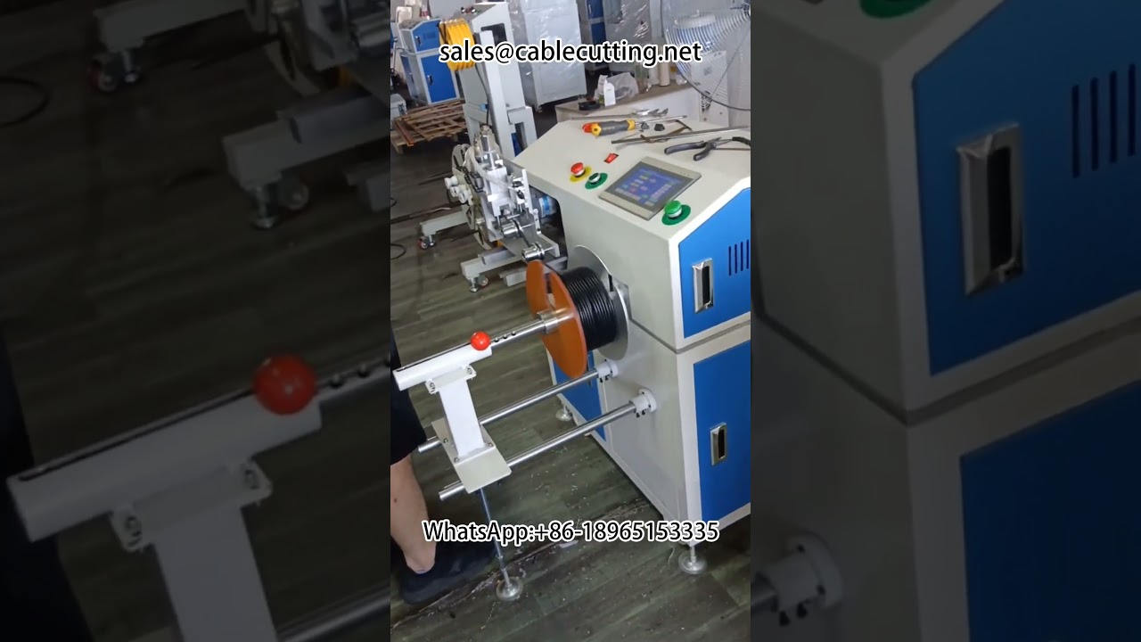 Kabelwickelmaschine mit Meterzählung und Schneiden | Automatisierte Kabelverpackung