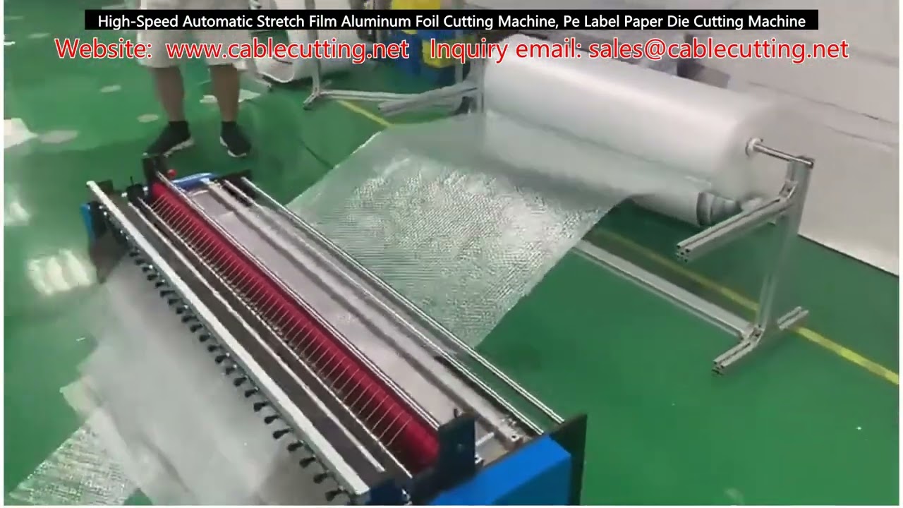 Hochgeschwindigkeits-Schneidemaschine für Stretchfolie, Alufolie und PE-Etikettierpapier – automatisch & präzise